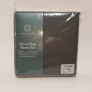 Gunmetal Gray Color Twin Sheet Set New